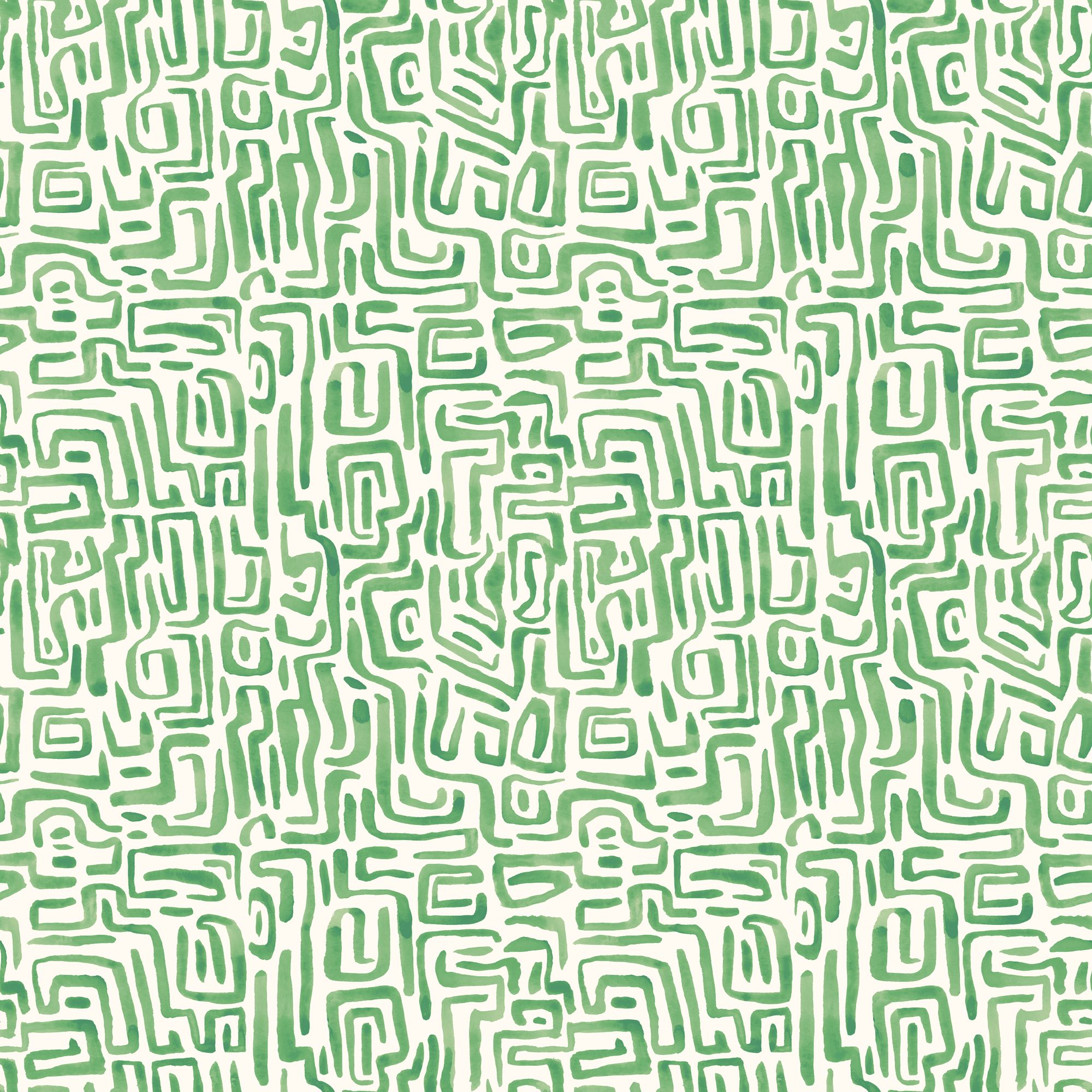HWA1431W Maze Squiggle Emerald Wallpaper by Hoopla Walls