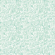 HWA1432W Maze Squiggle Seafoam Wallpaper by Hoopla Walls