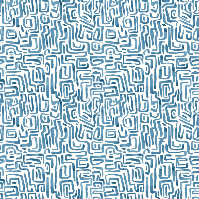 HWA1433W Maze Squiggle Ink Wallpaper by Hoopla Walls