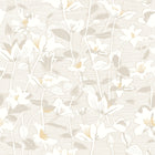 HWA1436W Lino Leaves Coconut Mix Wallpaper by Hoopla Walls