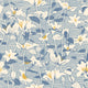 Lino Leaves Soft Navy Oasis Wallpaper by Hoopla Walls
