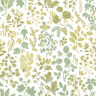 HWA1442W Botanical Leaves Olive Mix Wallpaper by Hoopla Walls