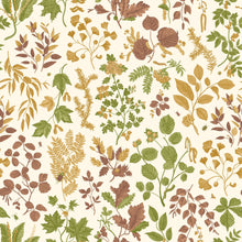 HWA1444W Botanical Leaves Ginger & Olive Wallpaper by Hoopla Walls