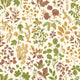 Botanical Leaves Ginger & Olive Oasis Wallpaper by Hoopla Walls
