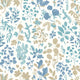 Botanical Leaves Denim Mix Oasis Wallpaper by Hoopla Walls