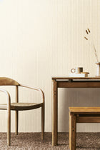 HWA1223W Ditsy Leaf Stripe Linen Wallpaper by Hoopla Walls