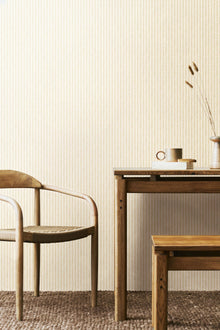 HWA1223W Ditsy Leaf Stripe Linen Wallpaper by Hoopla Walls