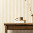 HWA1223W Ditsy Leaf Stripe Linen Wallpaper by Hoopla Walls