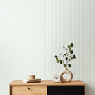 HWA1227W Ditsy Leaf Stripe Duck Egg Wallpaper by Hoopla Walls