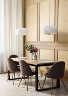 HWA1235W Leaf Vine Butter Wallpaper by Hoopla Walls