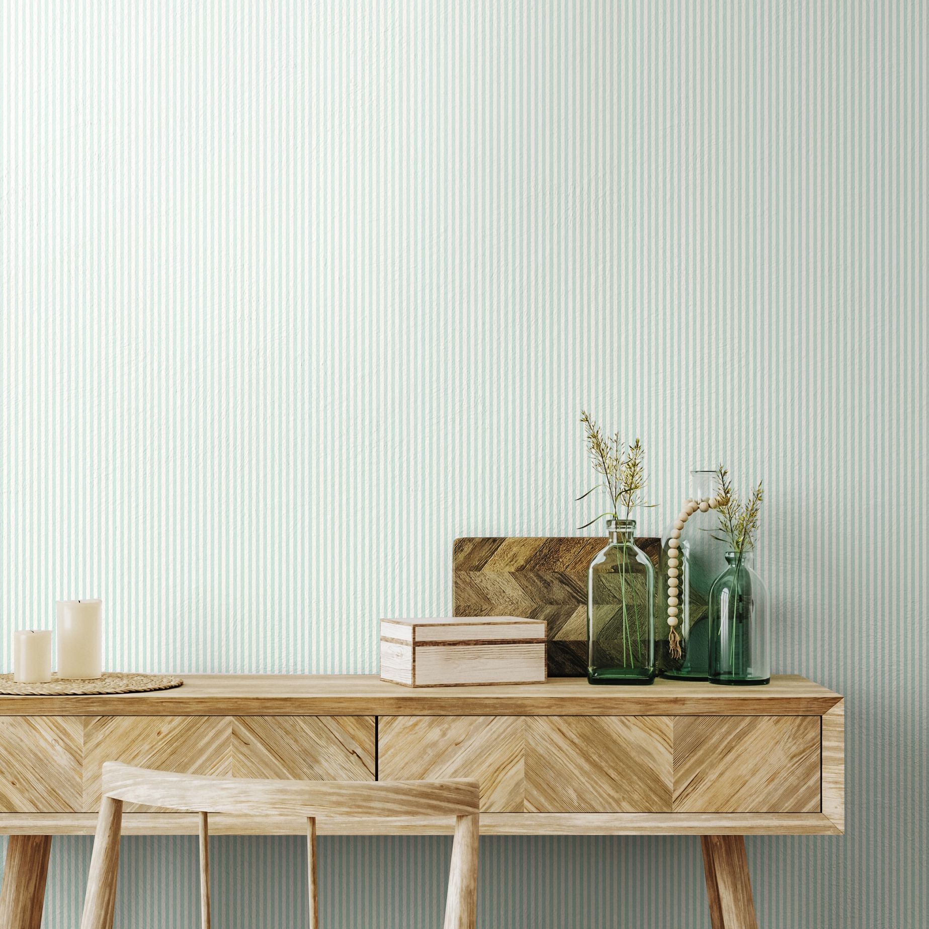 HWA1238W Tiny Stripe Sky Wallpaper by Hoopla Walls