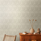 HWA1242W Damask Trail Stone Wallpaper by Hoopla Walls