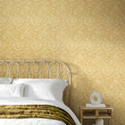 HWA1244W Damask Trail Gold Wallpaper by Hoopla Walls