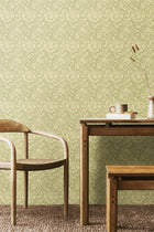 HWA1245W Damask Trail Bamboo Wallpaper by Hoopla Walls