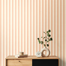 HWA1251W Shadow Stripe Peach Wallpaper by Hoopla Walls