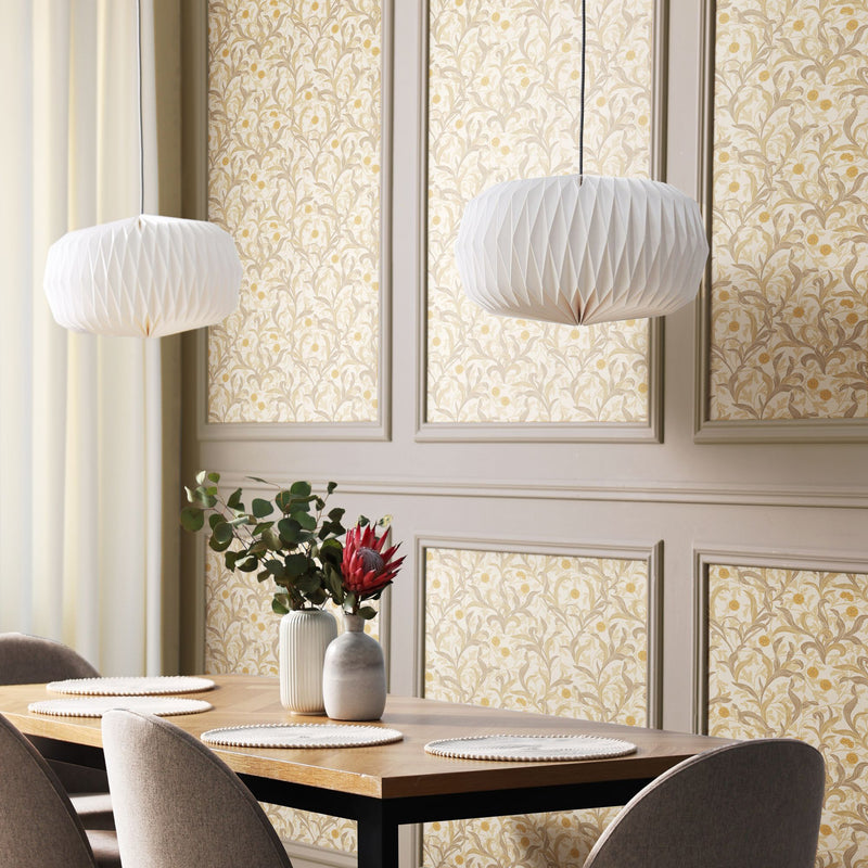 HWA1262W Floral Trail Stone Wallpaper by Hoopla Walls
