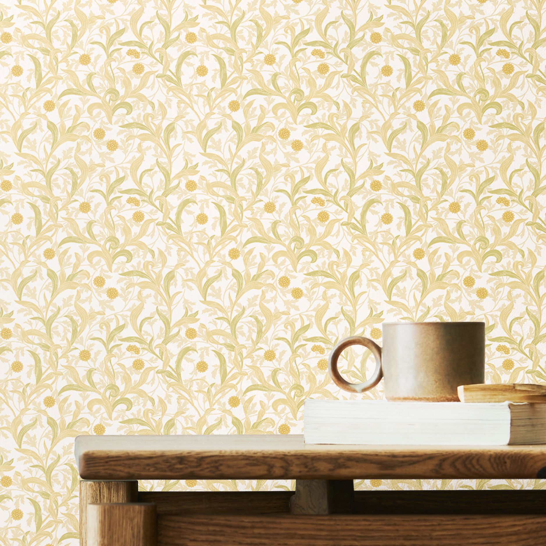 HWA1263W Floral Trail Thyme Wallpaper by Hoopla Walls