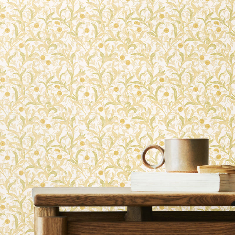 HWA1263W Floral Trail Thyme Wallpaper by Hoopla Walls