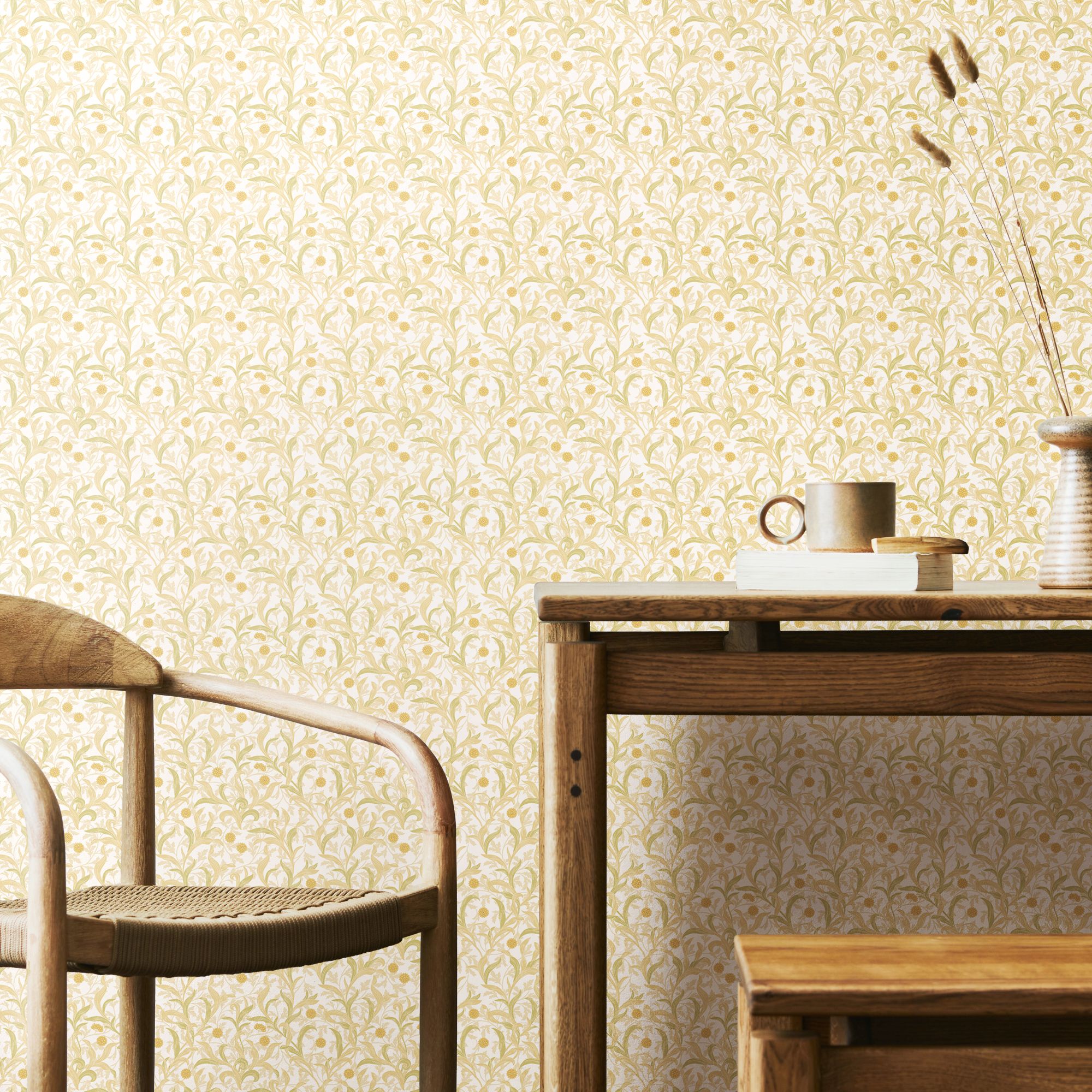 HWA1263W Floral Trail Thyme Wallpaper by Hoopla Walls