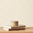 HWA1267W Ditsy Deco Fan Linen Wallpaper by Hoopla Walls
