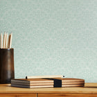 HWA1268W Ditsy Deco Fan Sky Wallpaper by Hoopla Walls
