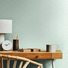 HWA1268W Ditsy Deco Fan Sky Wallpaper by Hoopla Walls