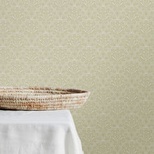 HWA1269W Ditsy Deco Fan Sage Wallpaper by Hoopla Walls