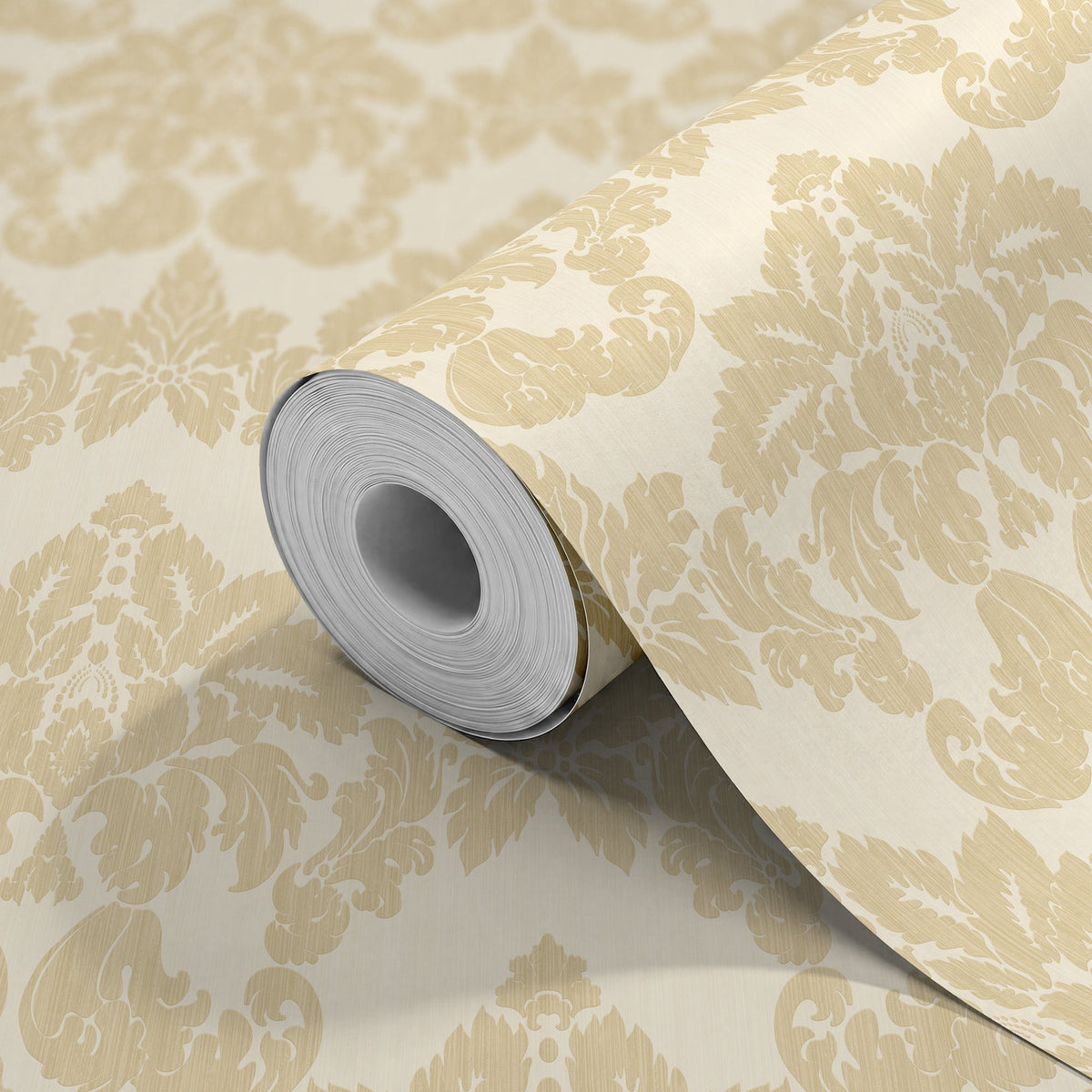 HWA1553W Windsor Damask Sand New Heritage Wallpaper by Hoopla Walls