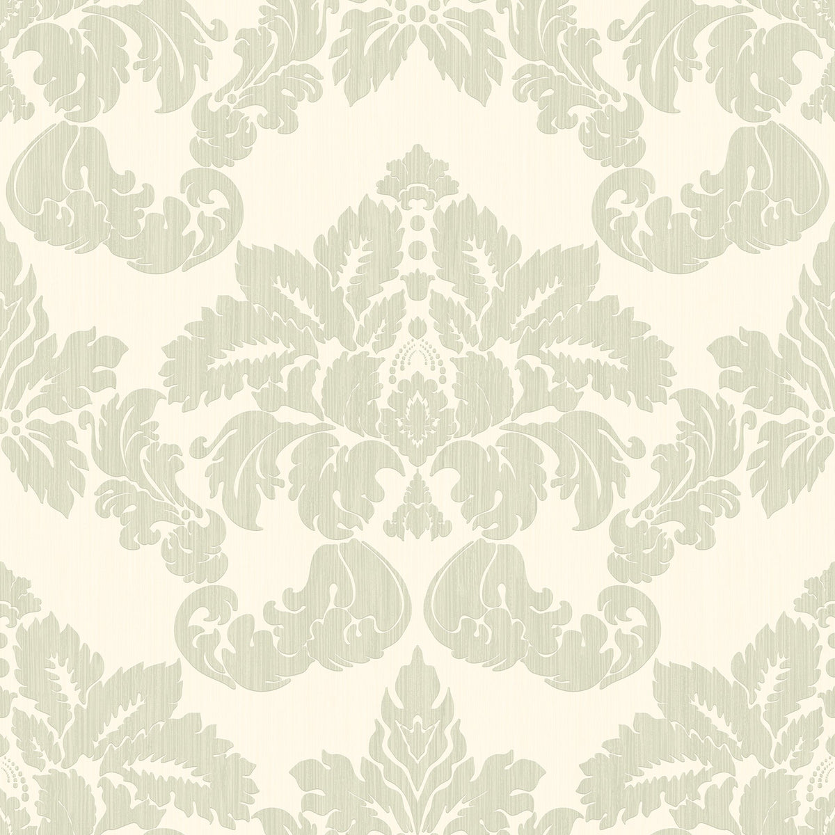 HWA1554W Windsor Damask Soft Sage New Heritage Wallpaper by Hoopla Walls