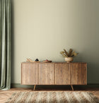 HWA1562W Shell Fan Soft Sage New Heritage Wallpaper by Hoopla Walls