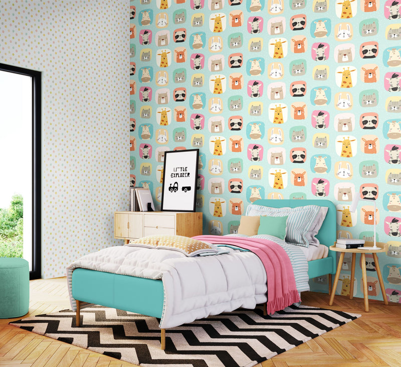HWA1272W Picture Perfect Seafoam Wallpaper by Hoopla Walls