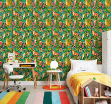 HWA1273W Animal Kingdom Lush Forest Wallpaper by Hoopla Walls