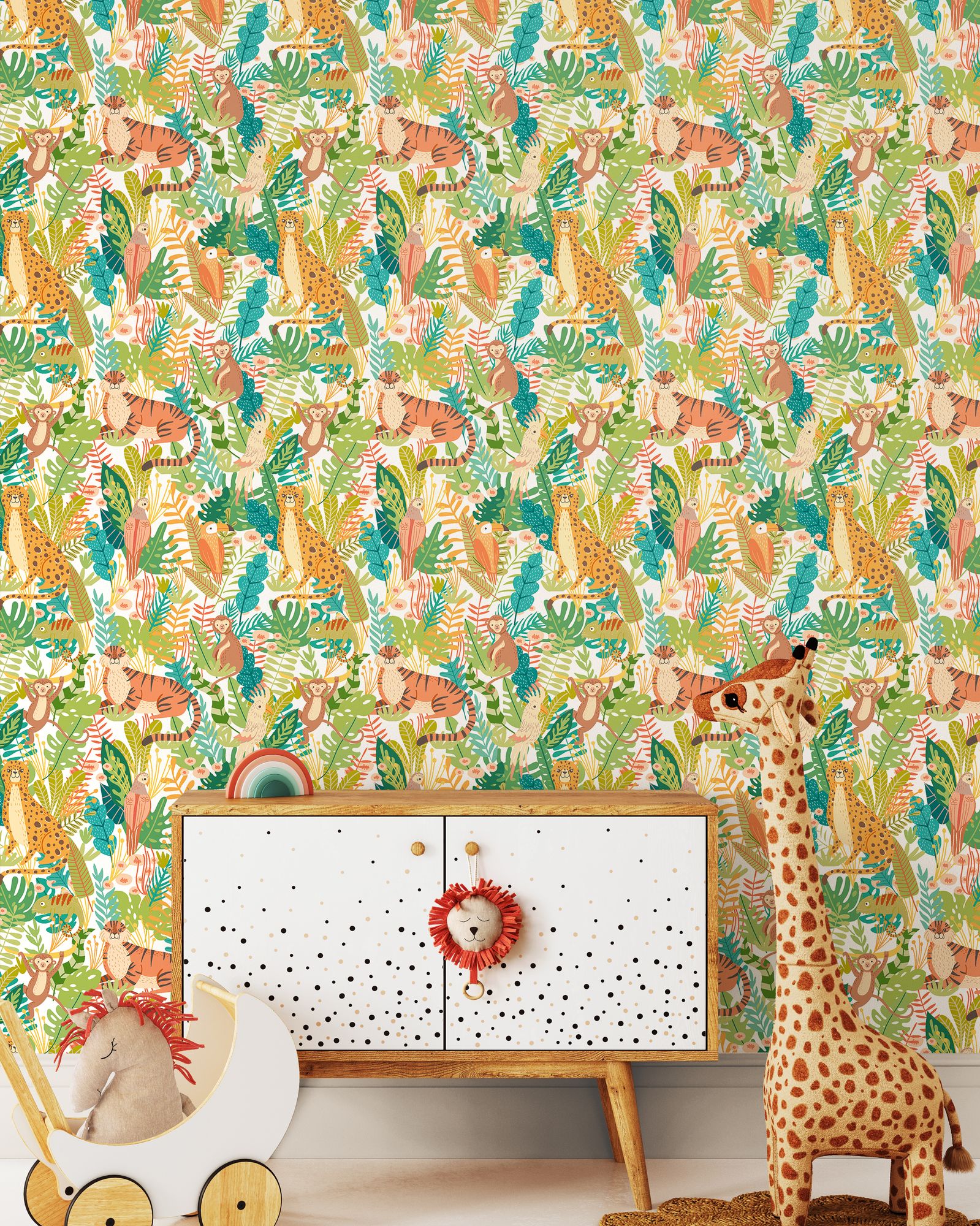 HWA1274W Animal Kingdom Apple Riot Wallpaper by Hoopla Walls