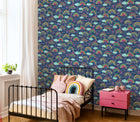 HWA1284W Rainbow Love Inky Mix Wallpaper by Hoopla Walls