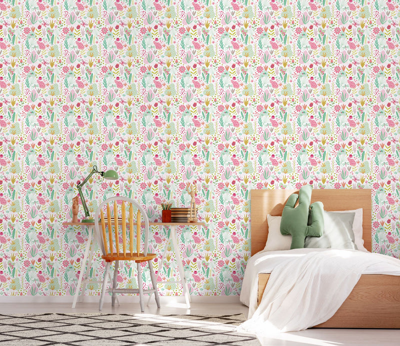 HWA1289W Bug Garden Candy Apples Wallpaper by Hoopla Walls