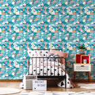 HWA1304W Ships Ahoy! Aqua & Coral Wallpaper by Hoopla Walls