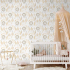 HWA1312W Happy Lion Honey Mallow Wallpaper by Hoopla Walls