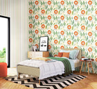 HWA1313W Happy Lion Ginger Wallpaper by Hoopla Walls