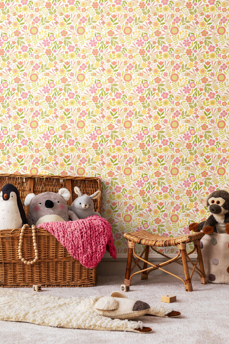 HWA1314W Bouncing Bunnies Dolly Mixtures Wallpaper by Hoopla Walls