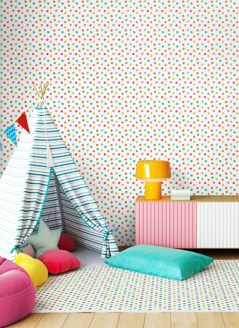 HWA1317W Dotty Juicy Fruit Wallpaper by Hoopla Walls