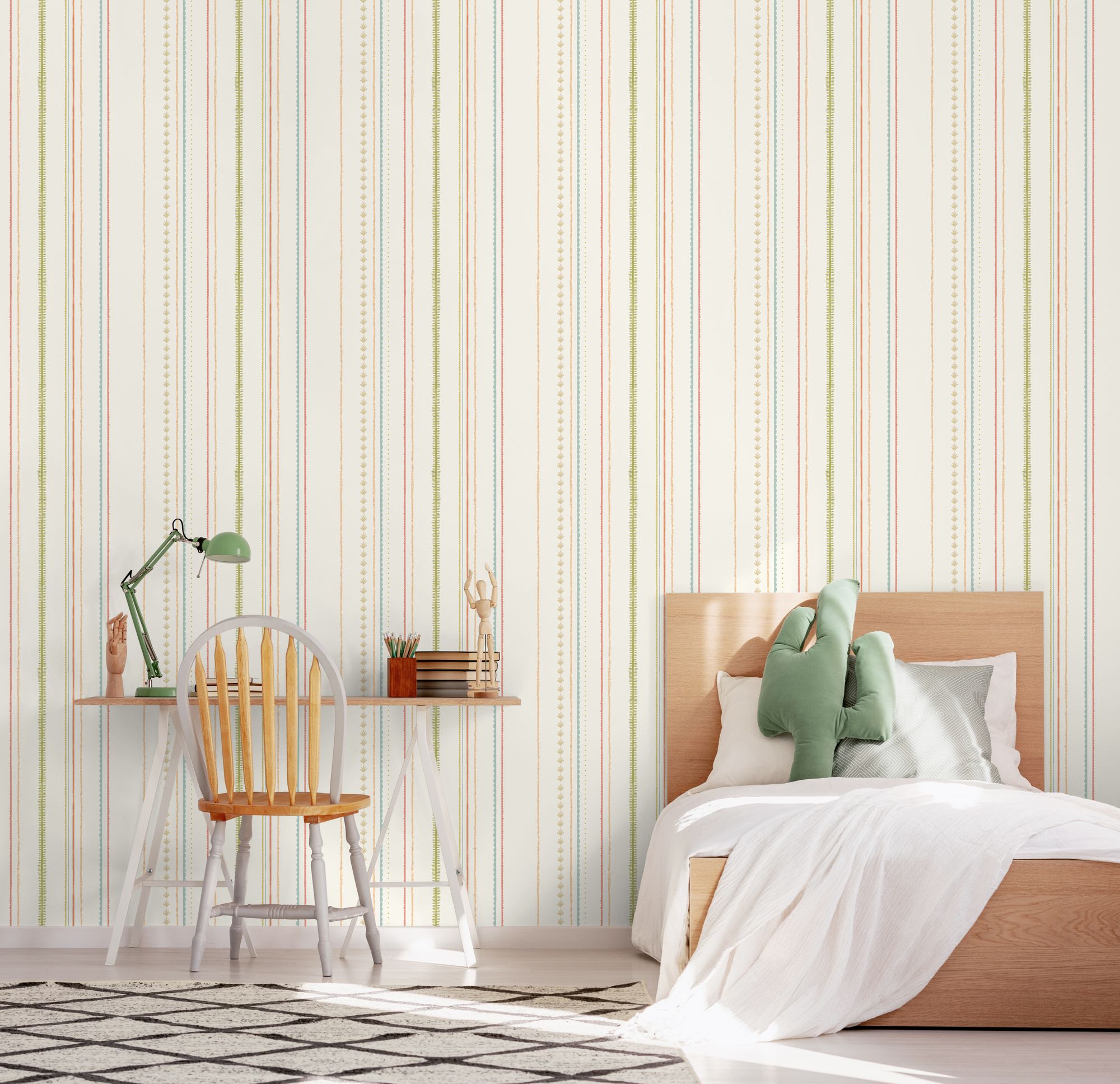 HWA1324W Stripey Ginger Mix Wallpaper by Hoopla Walls