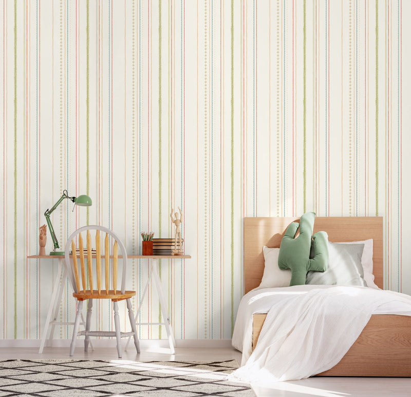 HWA1324W Stripey Ginger Mix Wallpaper by Hoopla Walls