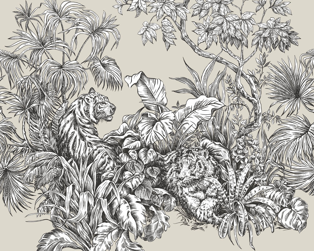 ICN50104M Roar Linen Mural by Ohpopsi