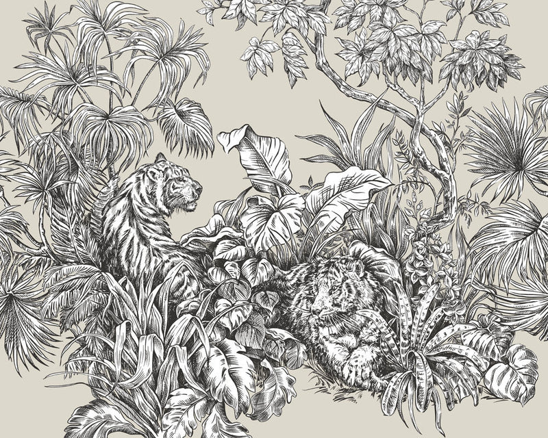 ICN50104M Roar Linen Mural by Ohpopsi