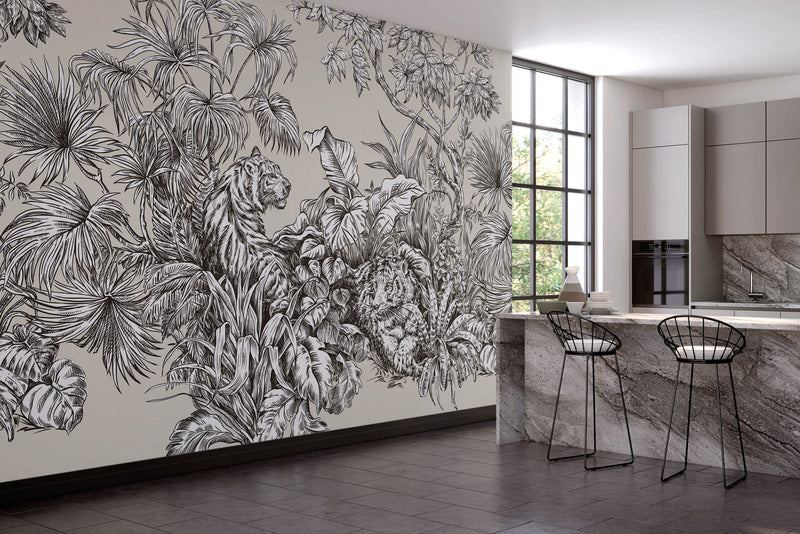 ICN50104M Roar Linen Mural by Ohpopsi
