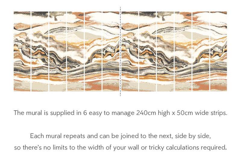 ICN50107M Metamorph Sandstone Mural by Ohpopsi
