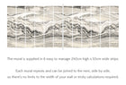 ICN50108M Metamorph Alabaster & Jet Mural by Ohpopsi