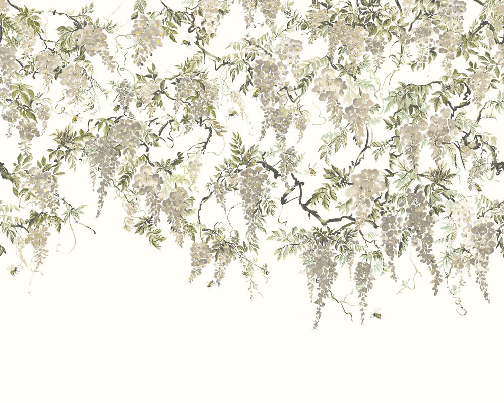 ICN50113M Trailing Wisteria Linen Mural by Ohpopsi