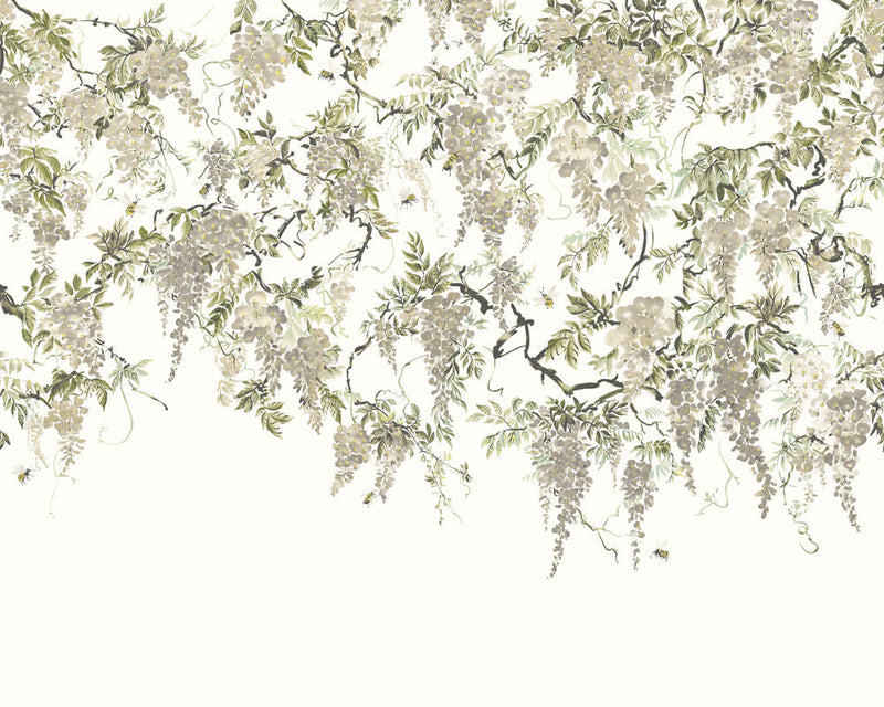 ICN50113M Trailing Wisteria Linen Mural by Ohpopsi