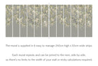 ICN50114M Trailing Wisteria Linen & Stone Mural by Ohpopsi